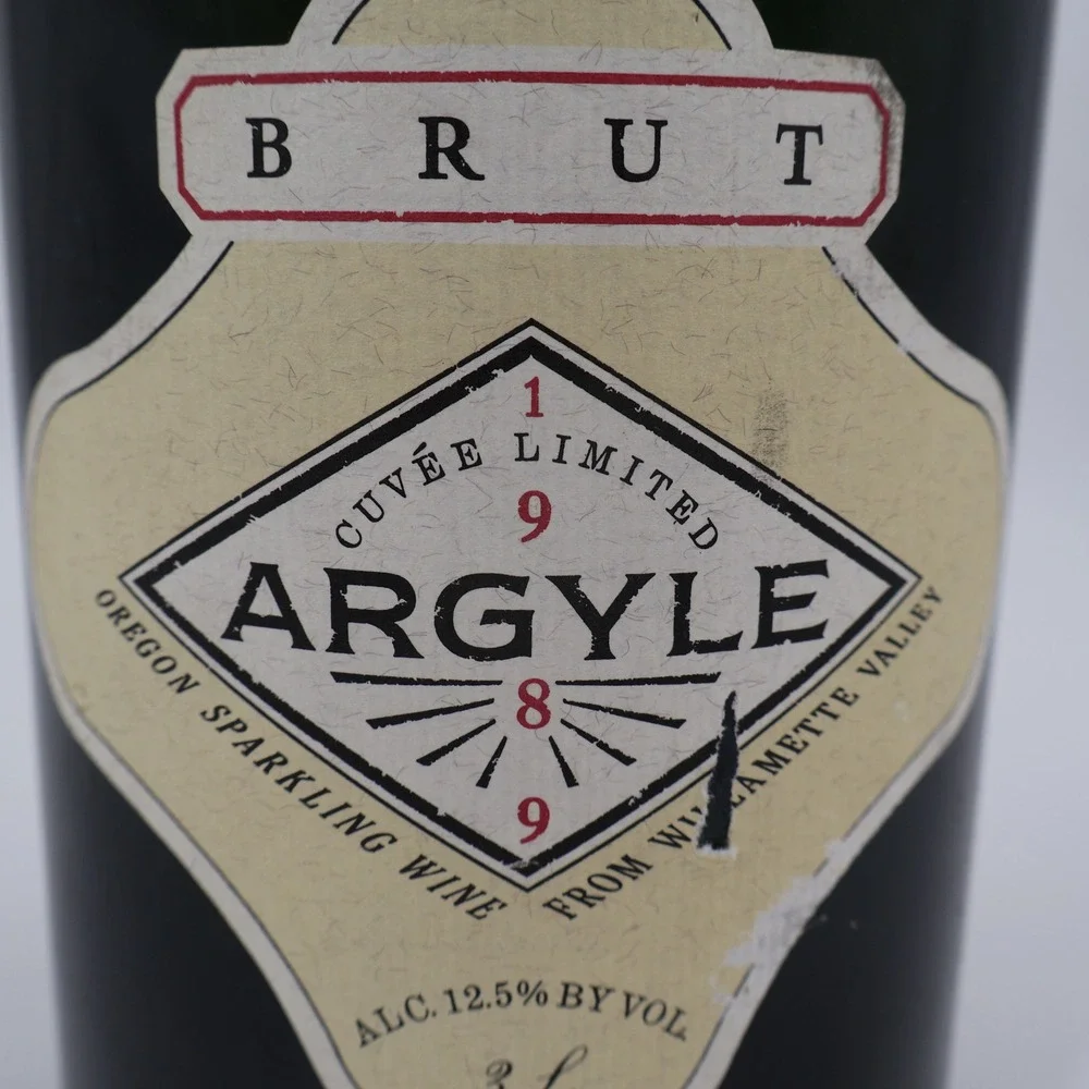 Argyle Brut Oregon Sparkling Wine 3L Empty Bottle 1989 Willamette Valley Green
